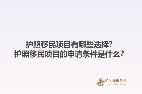 护照移民项目有哪些选择？护照移民项目的申请条件是什么？1.jpg