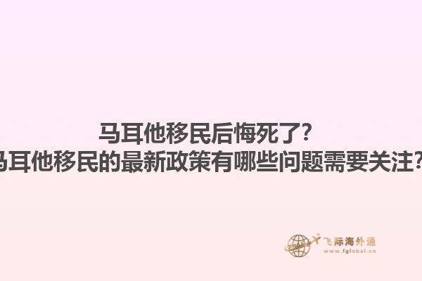 马耳他移民后悔死了？马耳他移民的最新政策有哪些问题需要关注？1.jpg