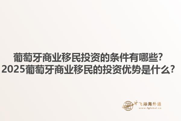 葡萄牙商业移民投资的条件有哪些？2025葡萄牙商业移民的投资优势是什么？1.jpg