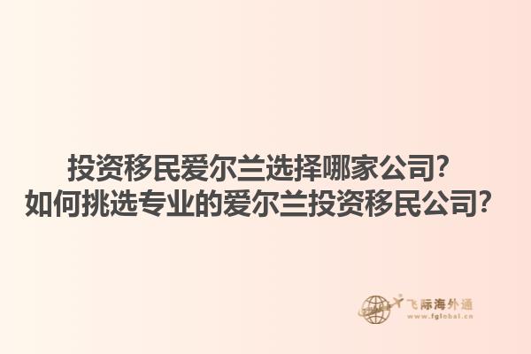 投资移民爱尔兰选择哪家公司？如何挑选专业的爱尔兰投资移民公司？1.jpg