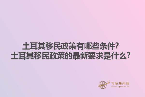 土耳其移民政策有哪些条件?土耳其移民政策的最新要求是什么?1.jpg
