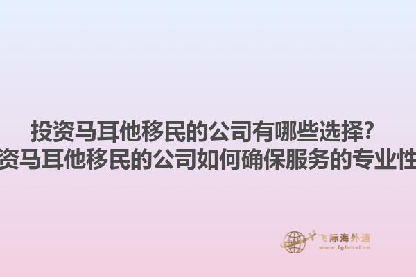 投资马耳他移民的公司有哪些选择？投资马耳他移民的公司如何确保服务的专业性？1.jpg