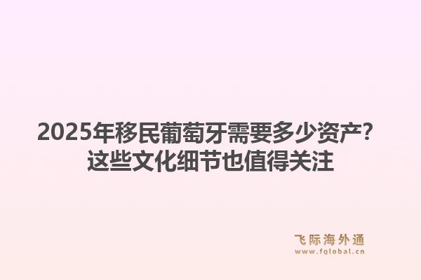 2025年移民葡萄牙需要多少资产？这些文化细节也值得关注1.jpg