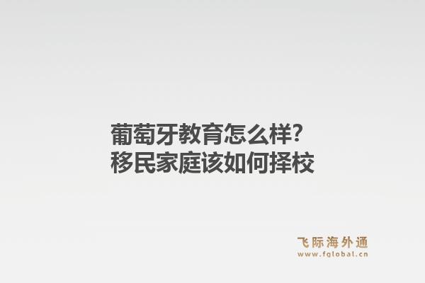 葡萄牙教育怎么样？移民家庭该如何择校