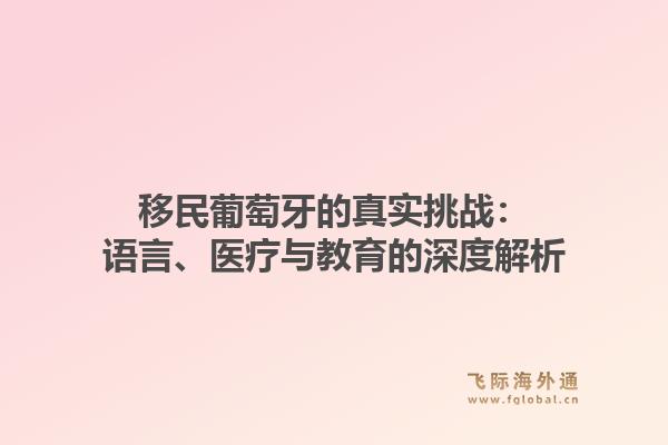 移民葡萄牙的真实挑战：语言、医疗与教育的深度解析1.jpg