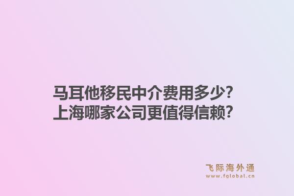 马耳他移民中介费用多少？上海哪家公司更值得信赖？
