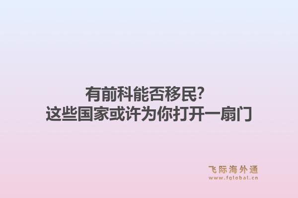 有前科能否移民？这些国家或许为你打开一扇门