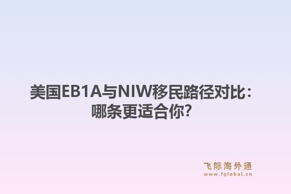 美国EB1A与NIW移民路径对比：哪条更适合你？