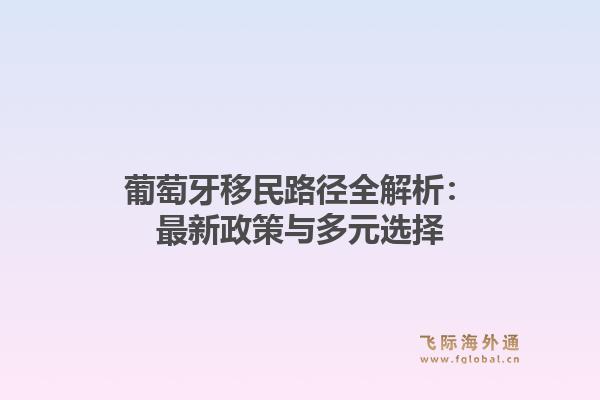 葡萄牙移民路径全解析：最新政策与多元选择