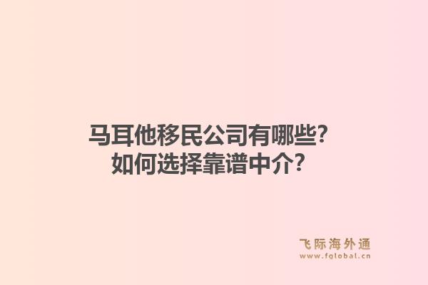 马耳他移民公司有哪些？如何选择靠谱中介？
