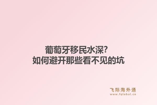 葡萄牙移民水深？如何避开那些看不见的坑