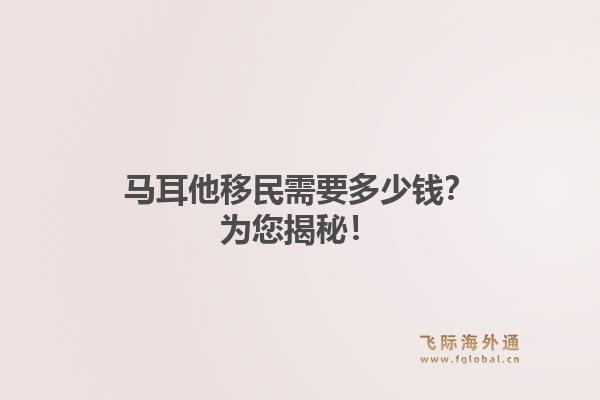 马耳他移民需要多少钱？为您揭秘！