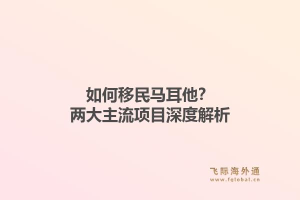 如何移民马耳他？两大主流项目深度解析