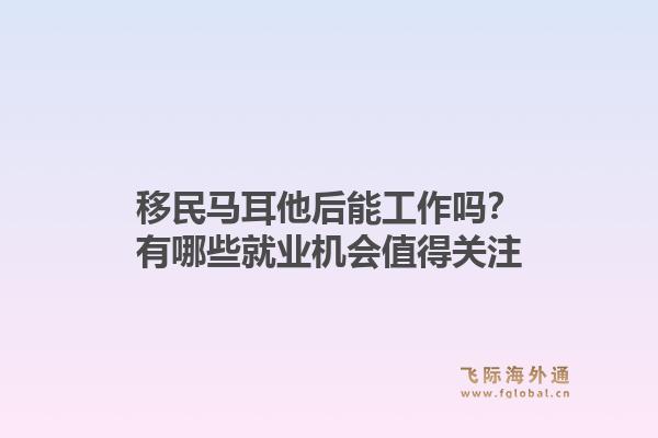 移民马耳他后能工作吗？有哪些就业机会值得关注1.jpg
