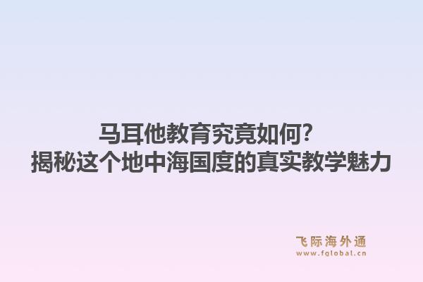 马耳他教育究竟如何？揭秘这个地中海国度的真实教学魅力