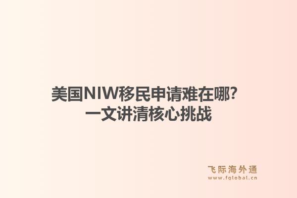 美国NIW移民申请难在哪？一文讲清核心挑战