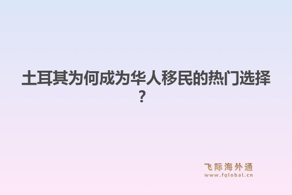 土耳其为何成为华人移民的热门选择？