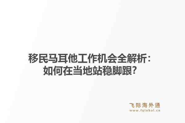 移民马耳他工作机会全解析：如何在当地站稳脚跟？