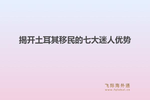 揭开土耳其移民的七大迷人优势