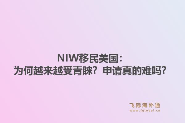 NIW移民美国：为何越来越受青睐？申请真的难吗？