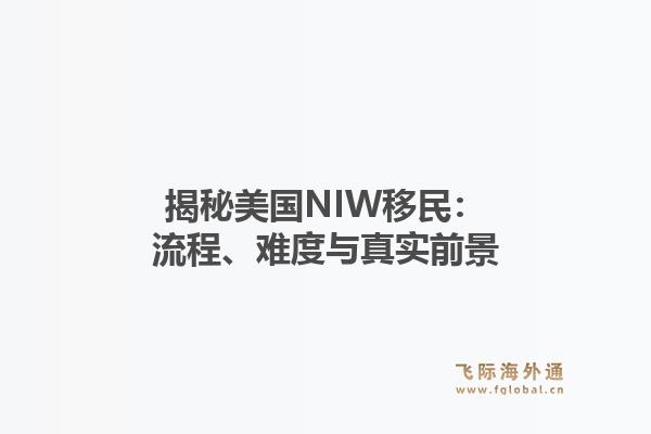 揭秘美国NIW移民：流程、难度与真实前景