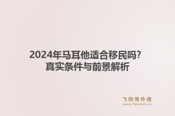 2024年马耳他适合移民吗？真实条件与前景解析