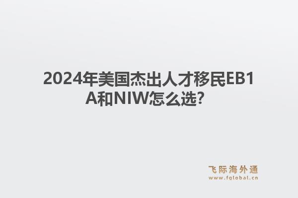 2024年美国杰出人才移民EB1A和NIW怎么选？