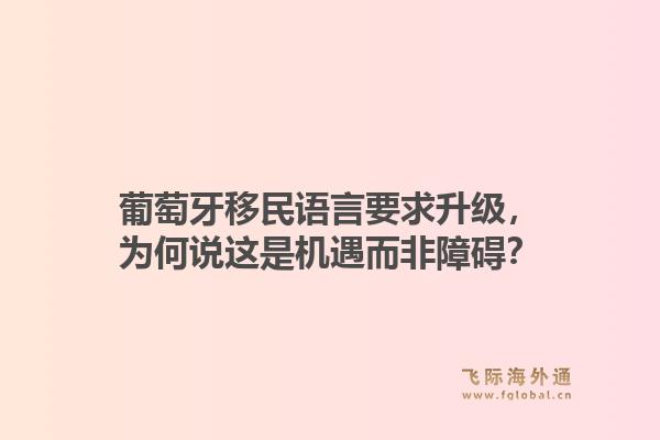 葡萄牙移民语言要求升级，为何说这是机遇而非障碍？1.jpg
