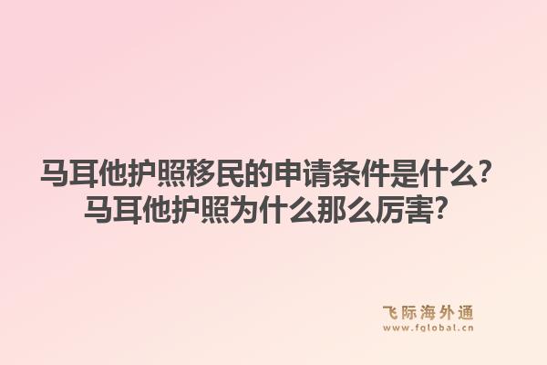 马耳他护照移民的申请条件是什么？马耳他护照为什么那么厉害？1.jpg