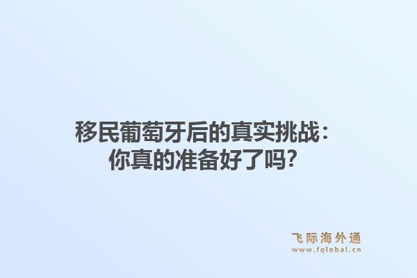 移民葡萄牙后的真实挑战：你真的准备好了吗？