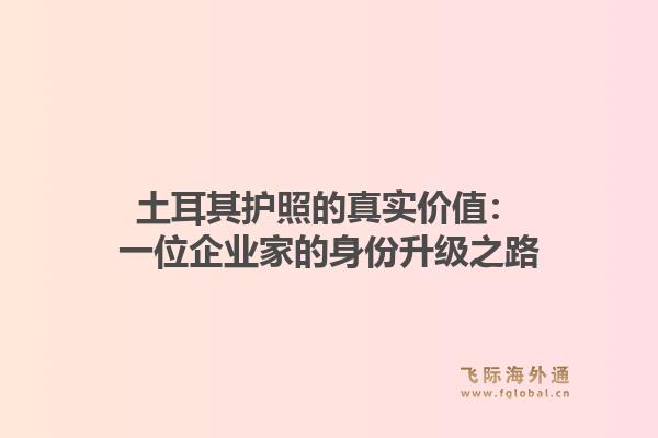 土耳其护照的真实价值：一位企业家的身份升级之路