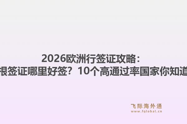 2026欧洲行签证攻略：申根签证哪里好签？10个高通过率国家你知道吗1.jpg